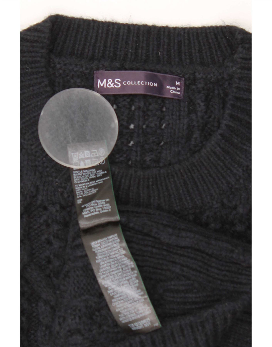 Marks & Spencer Damevest Tank Top UK 14 Medium Navy Blue Acryl