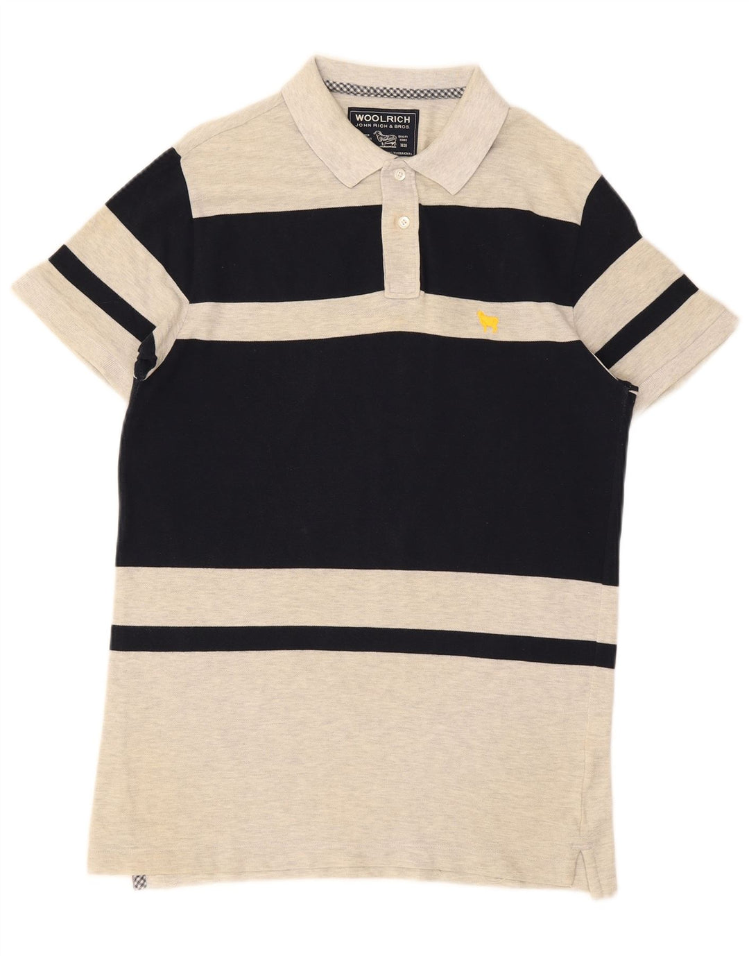 Woolrich herre poloshirt mellemgrå Colourblock Bomuld