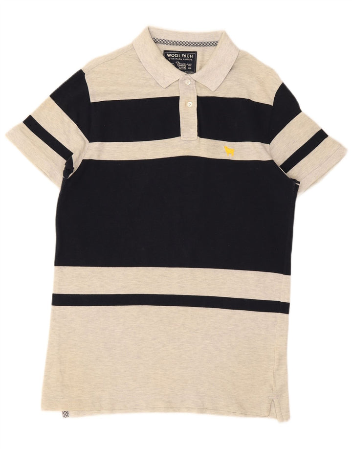 Woolrich herre poloshirt mellemgrå Colourblock Bomuld