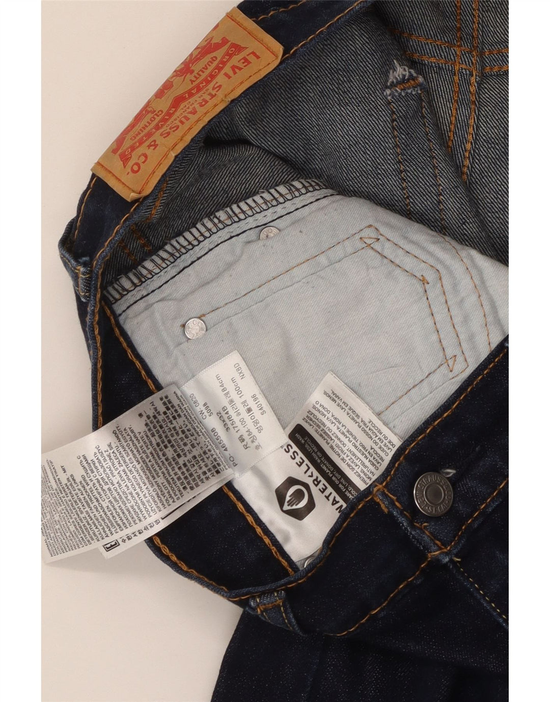 LEVI'S Herre 510 Skinny Jeans W33 L32 Marineblå Bomuld