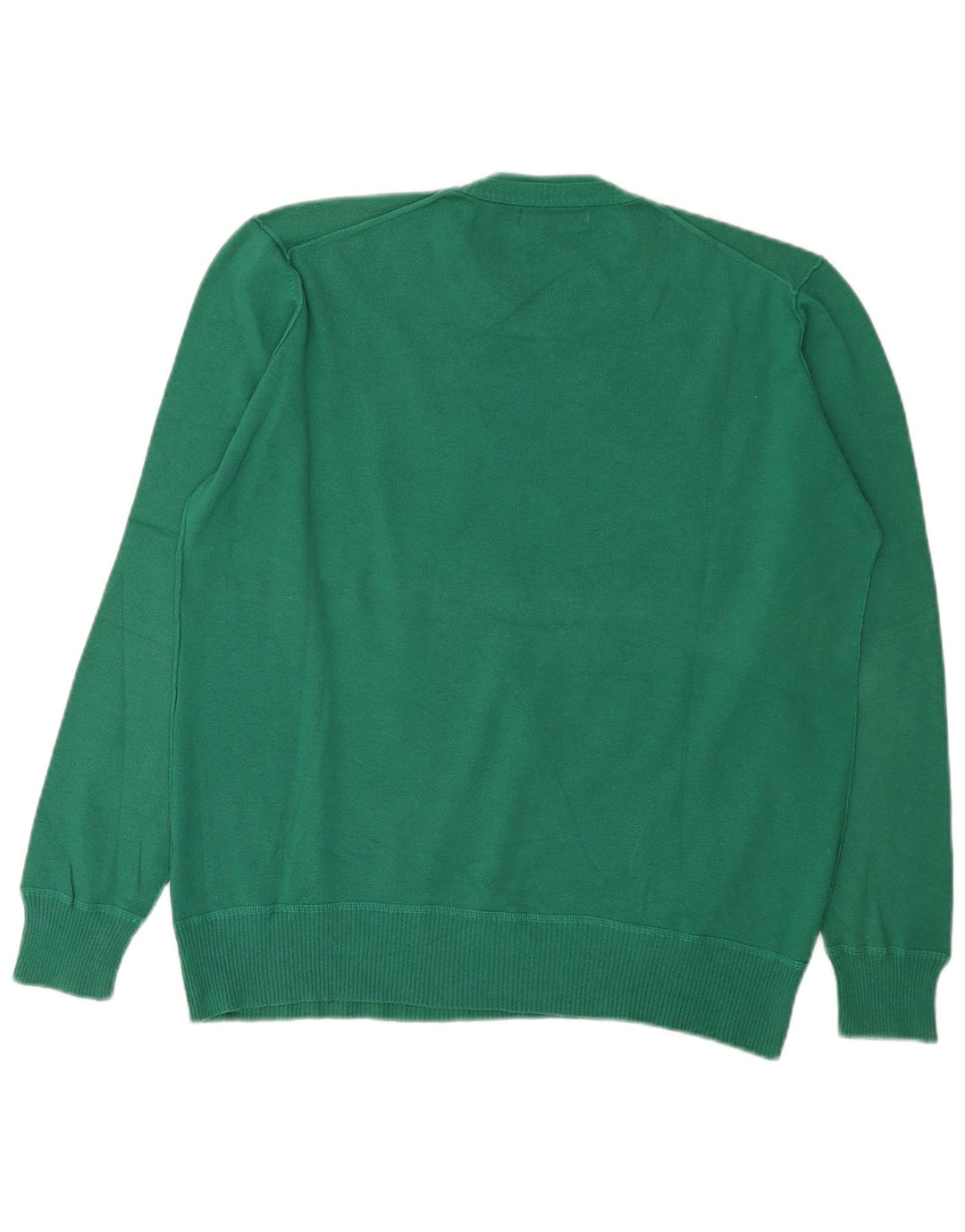 Zara Herre sweater med rund hals XL grøn bomuld