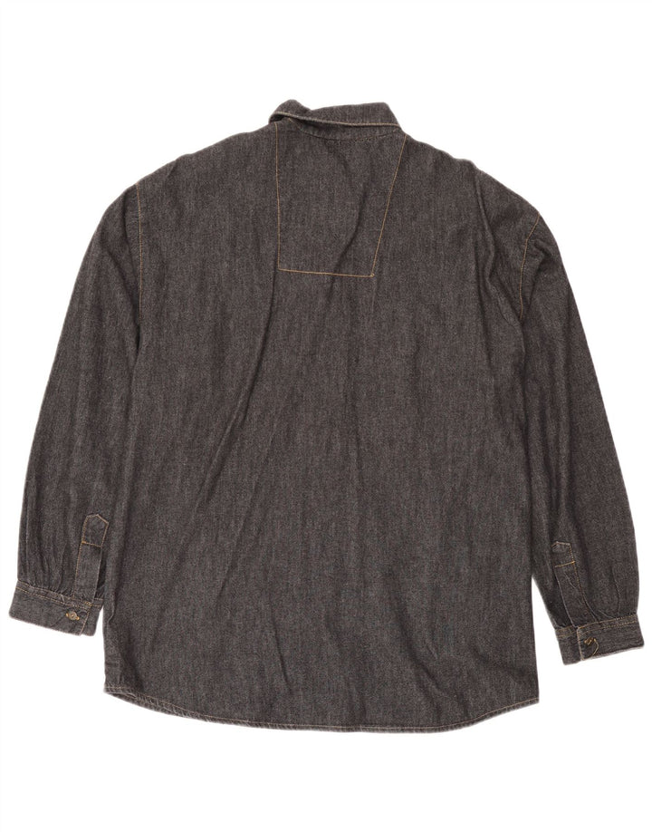 BUSTER Denimskjorte til mænd IT 48/50 Medium Sort