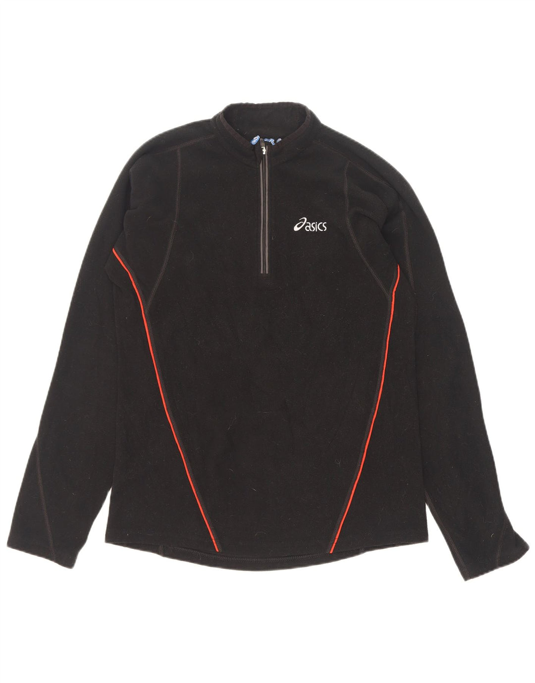 Asics herre lynlås hals fleece jumper lille sort polyester