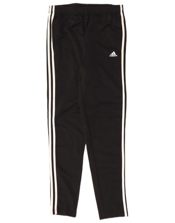 Adidas Boys Slim Fit Tracksuit Trousers 13-14 Years Black Polyester