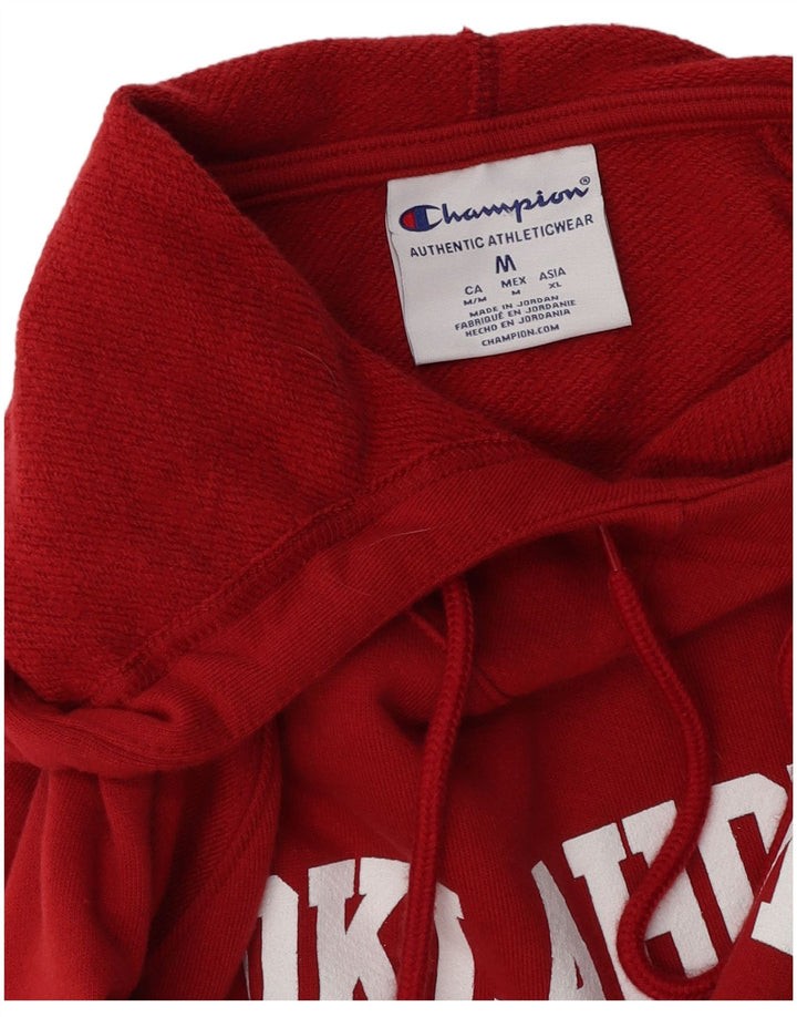CHAMPION Womens Oklahoma Graphic Hoodie Jumper UK 14 Medium Red