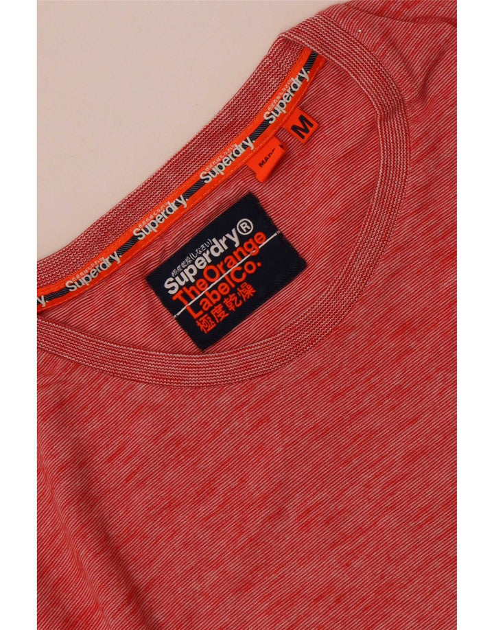 Superdry T-shirt til mænd, medium rød flækket