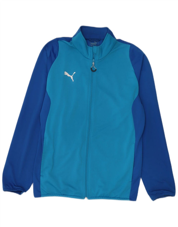 Puma Træningsdragt til mænd, topjakke, stor blå farveblok polyester