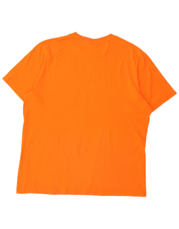 Nike Herre KNVB Grafisk T-Shirt Top UK 46/48 XL Orange Bomuld
