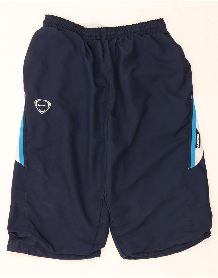 NIKE Sportshorts til mænd Medium Marineblå Colourblock Polyester