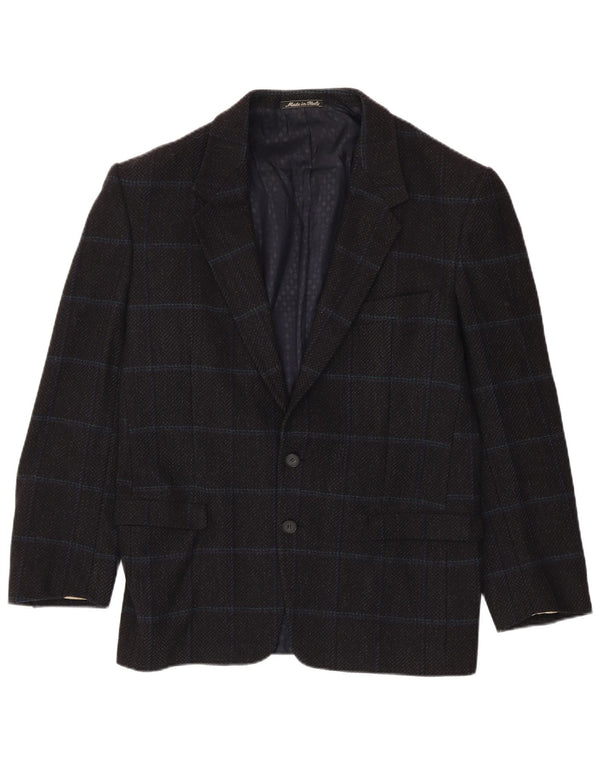 Weekend Herre 2-knaps blazerjakke IT 48 Medium Sort Ternet Virgin Wool