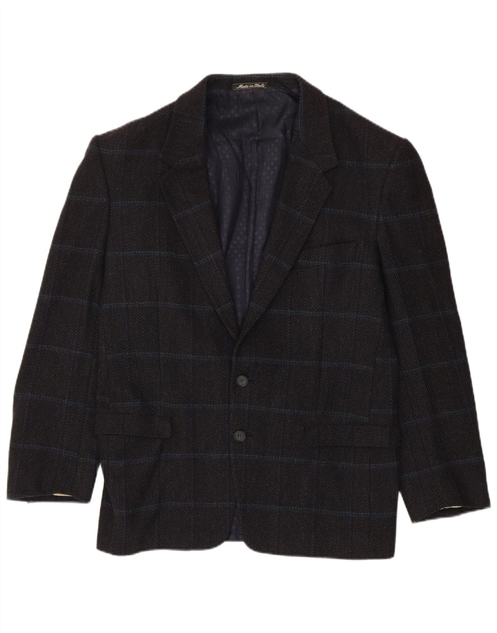 Weekend Herre 2-knaps blazerjakke IT 48 Medium Sort Ternet Virgin Wool