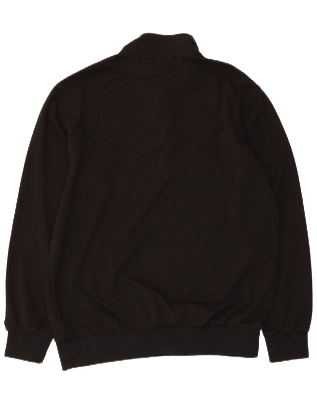 Asics Sweatshirt med lynlås til mænd, stor sort farveblok polyester