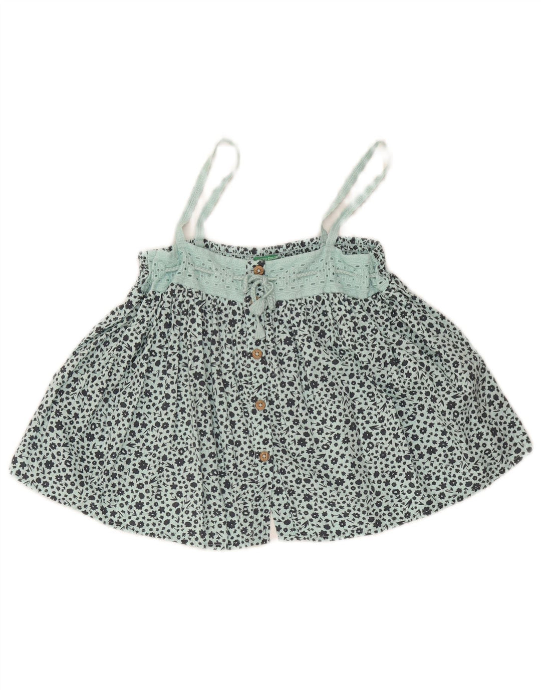 Benetton Girls Cami Top 2-3 år turkis blomster