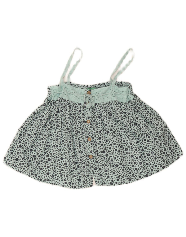 Benetton Girls Cami Top 2-3 år turkis blomster