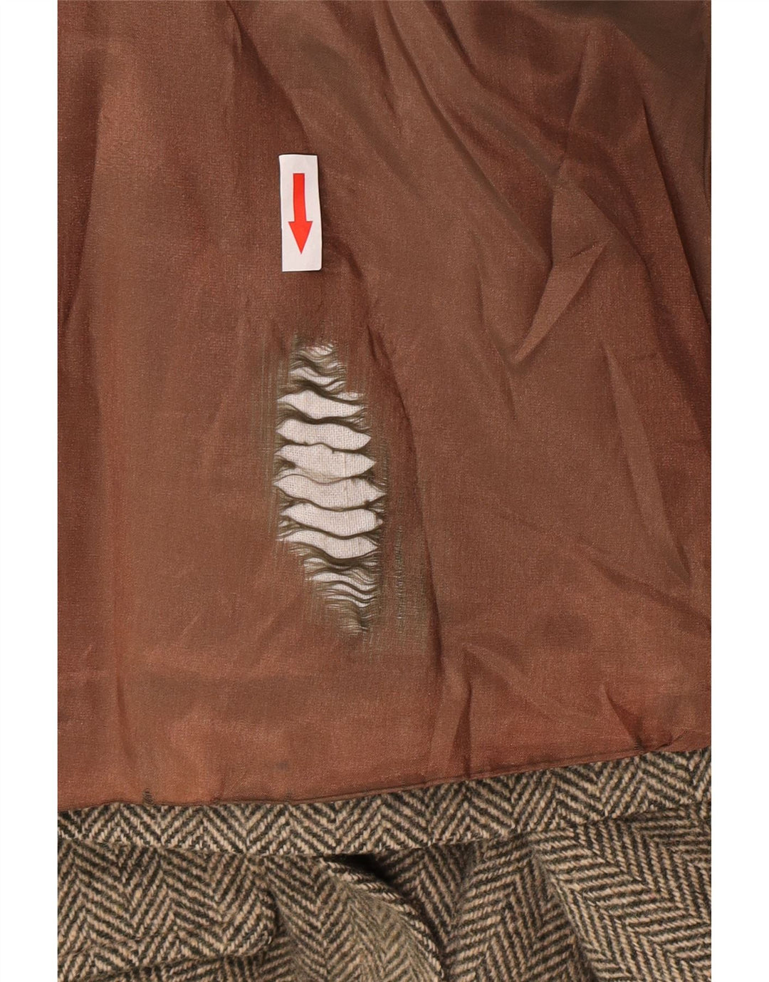 Vintage Dame Blazer Jacket UK 12 Medium Green Herringbone Classic