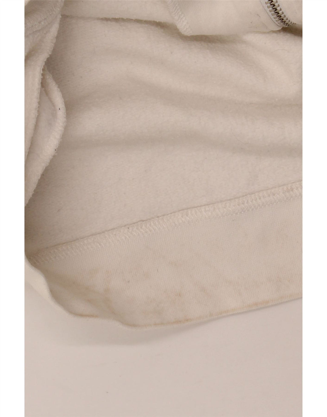 ADIDAS Mens Zip Hoodie Sweater XL White Cotton