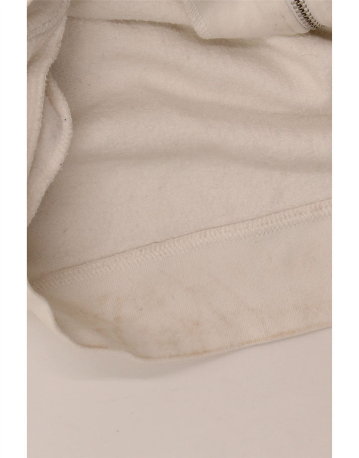ADIDAS Mens Zip Hoodie Sweater XL White Cotton