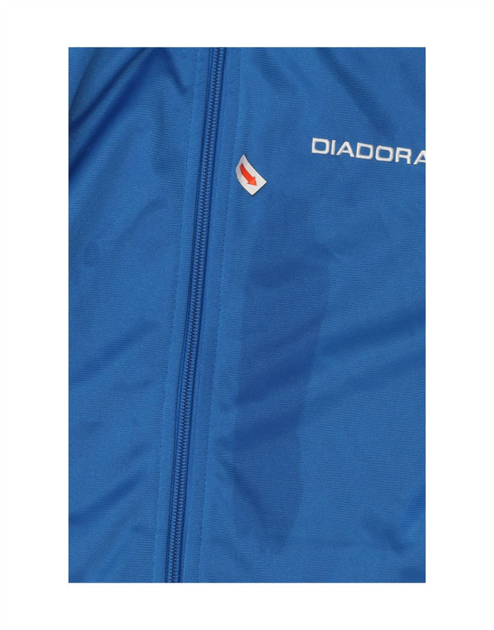DIADORA Mens Tracksuit Top Jacket Small Blue Colourblock Polyester
