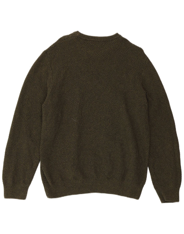SUPERDRY Herre sweater med rund hals 2XL Khaki Bomuld