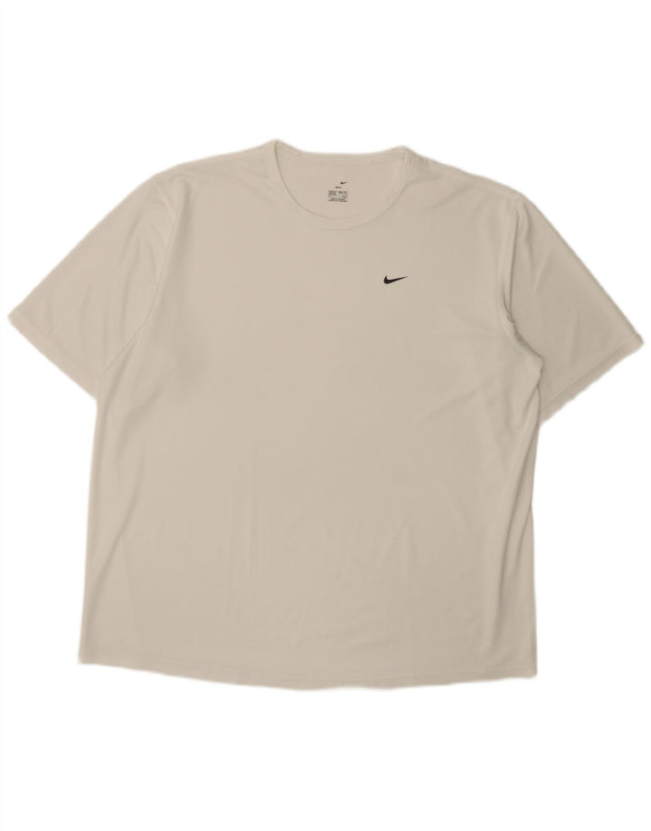 Nike Herre Dri Fit T-Shirt Top 2XL Hvid