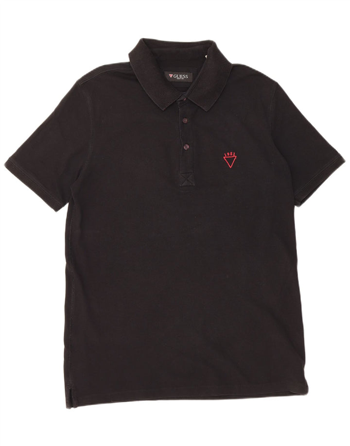 Guess herre poloshirt stor sort bomuld