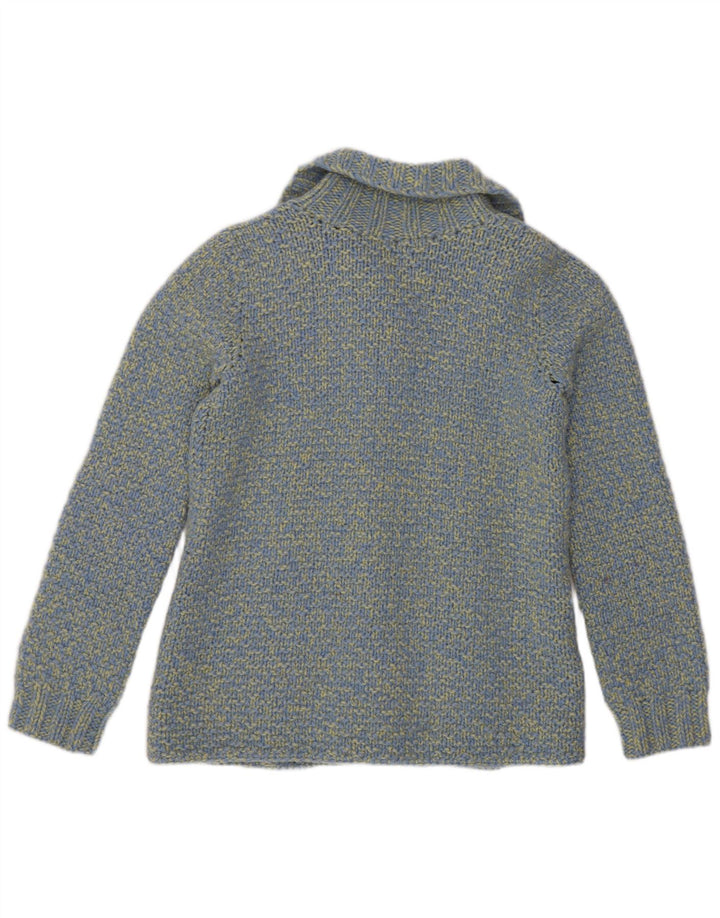 Vintage dame cardigan sweater UK 8 Small Blue Flecked
