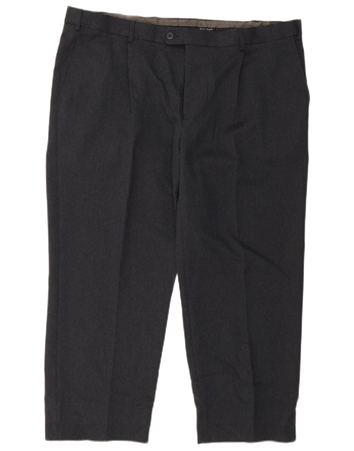 Marks & Spencer Herre lige jakkesætsbukser W42 L29 Marineblå polyester