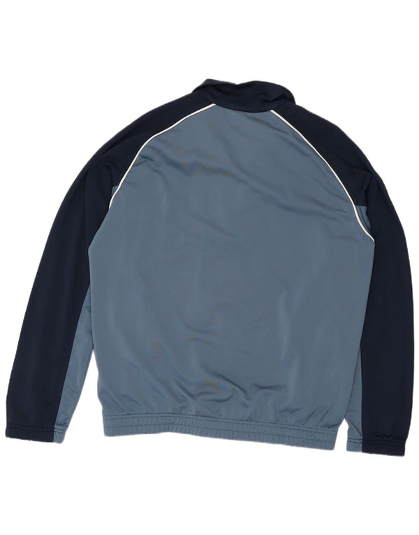 Nike Mens Tracksuit Top Jacket UK 41/43 Large Navy Blue Colourblock