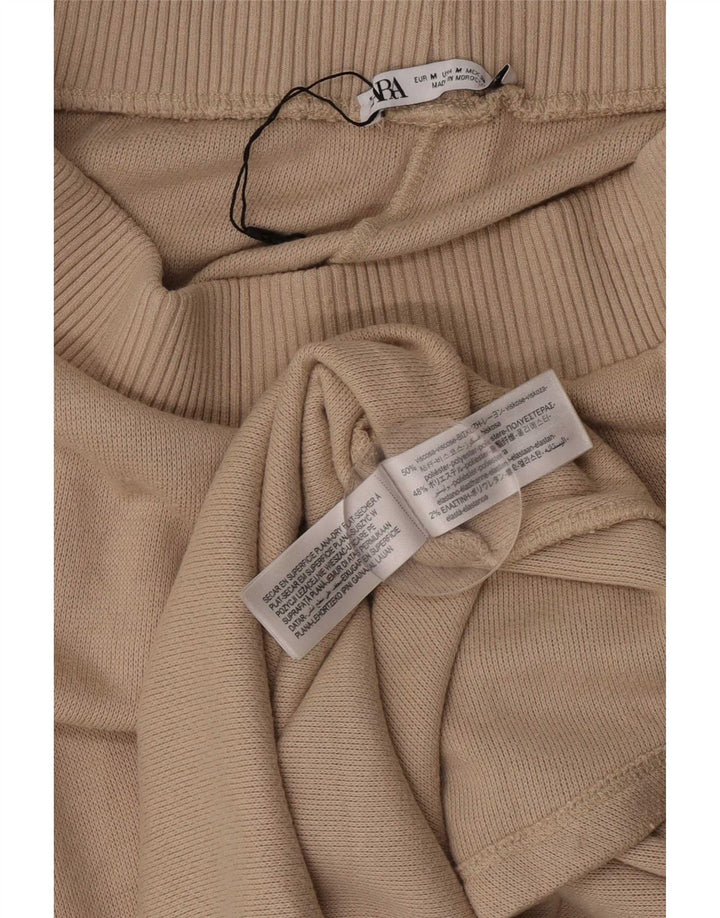 Zara Dame Midi Nederdel Medium W28 Beige Viscose