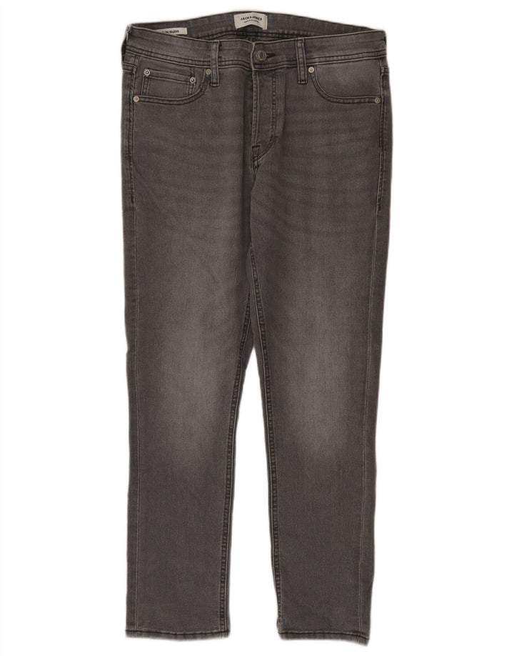 Jack & Jones Herre GLENN Slim Jeans W32 L30 Grå Bomuld