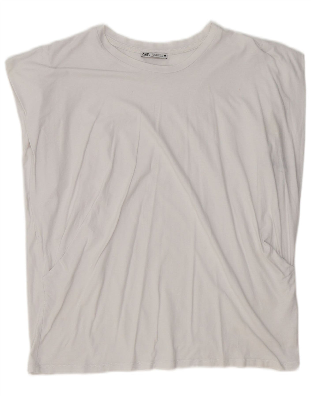 Zara Dame Oversized T-Shirt Top UK 10 Small White