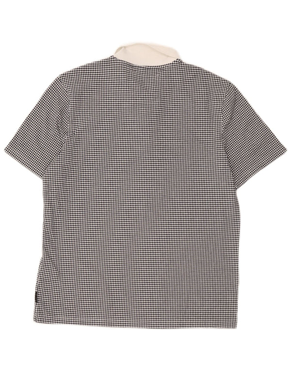 Ted Baker Herre Rugby Polo Shirt Størrelse 4 Stor Sort Geometrisk Polyester