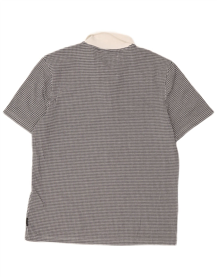 Ted Baker Herre Rugby Polo Shirt Størrelse 4 Stor Sort Geometrisk Polyester