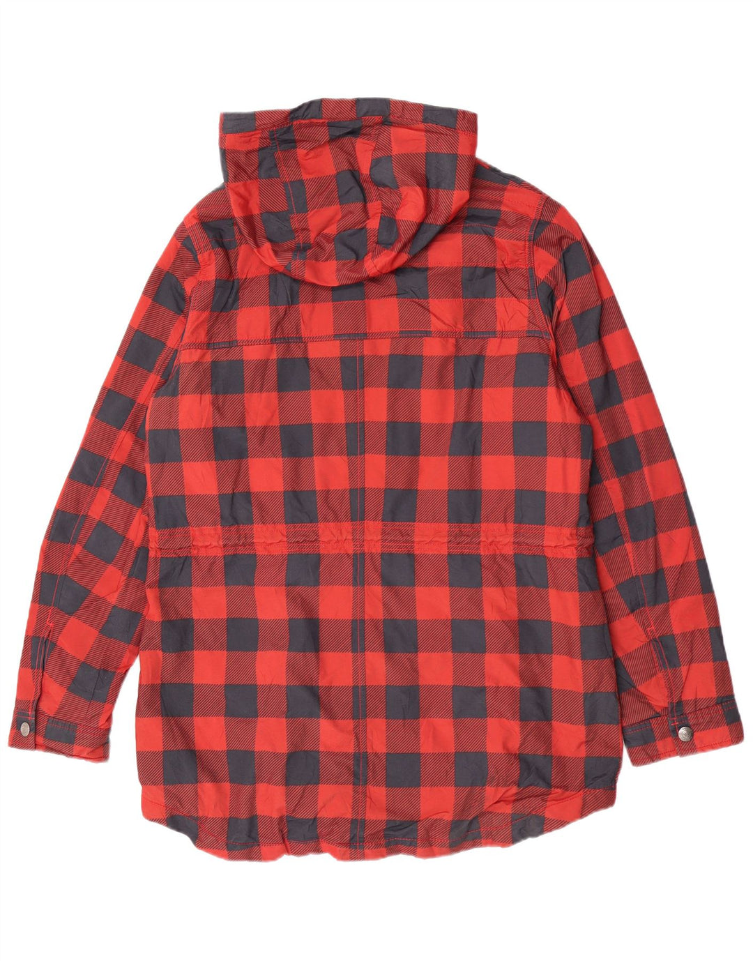 Columbia Dame Hooded Regular Fit Windbreaker Coat UK 16 Large Red Check