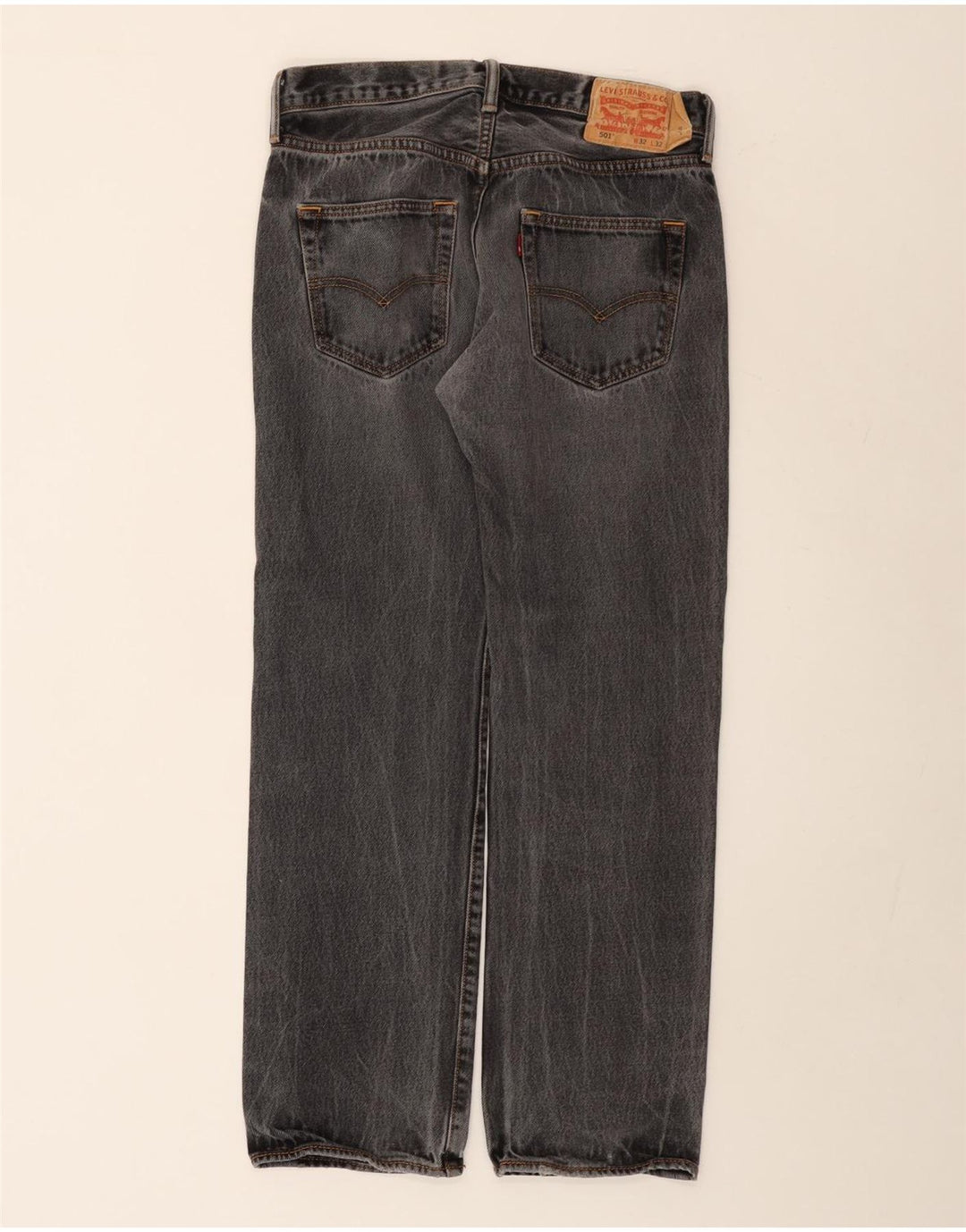 Levi's Herre 501 Straight Jeans W32 L32 Grå Bomuld