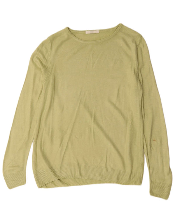 Marks & Spencer Dame Boat Neck Jumper Sweater UK 10 Small Green Acryl