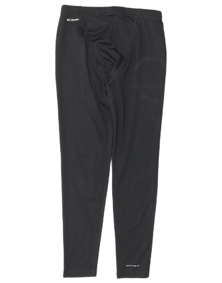 COLUMBIA Boys Omni-Heat Leggings 10-11 Years Medium Black Polyester