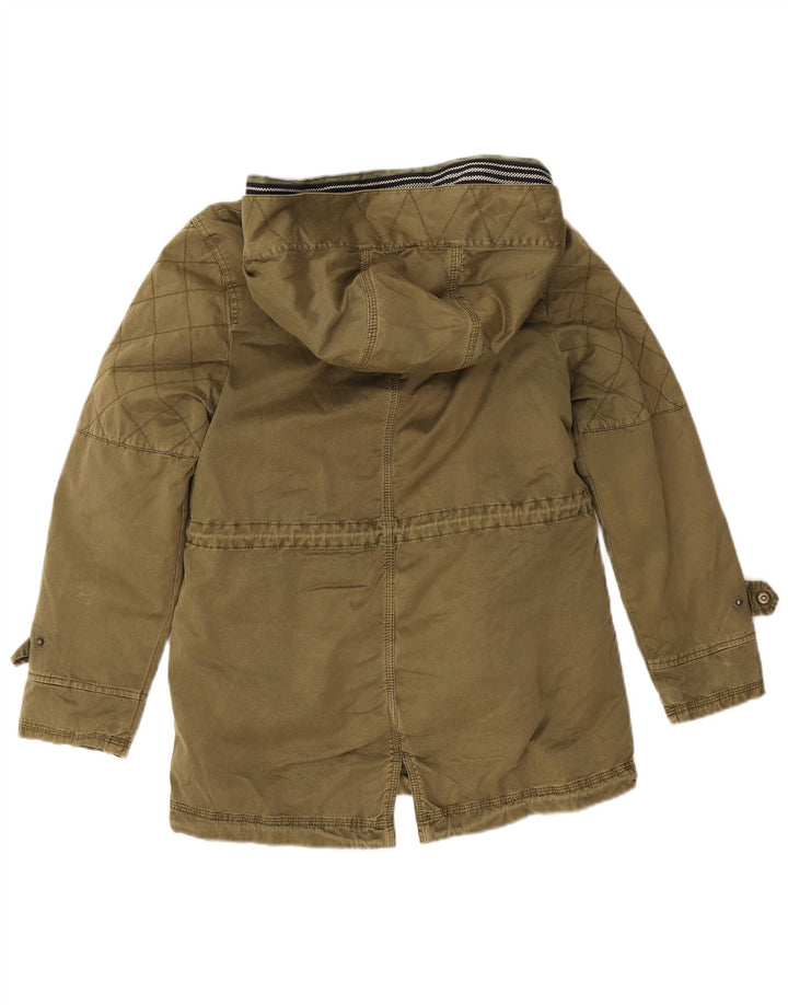 Zara Pige Hooded Parka Jacket 13-14 År Khaki Polyester