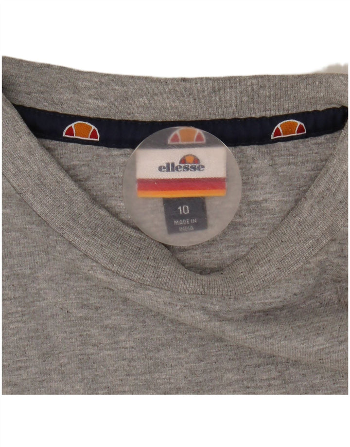 Ellesse Kvinder Oversized Grafisk T-Shirt Top UK 10 Lille Grå