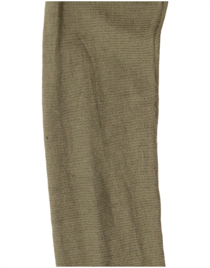 Mossimo Dame Longline V-hals Jumper Sweater UK 16 Stor Khaki Nylon