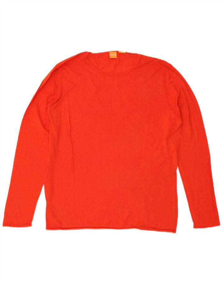 Hugo Boss Herre Crew Neck Jumper Sweater 2XL Rød