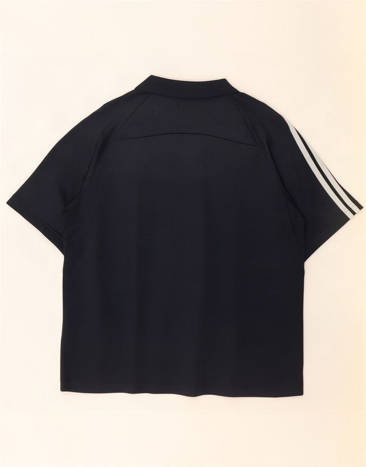 Adidas Polo skjorte til mænd, lille marineblå polyester