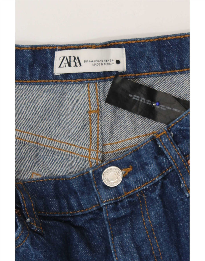 Zara Dame Bootcut Jeans EU 44 XL W34 L27 Blå Bomuld
