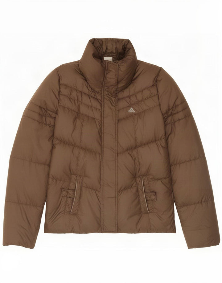 Adidas Dame Polstret Jakke UK 8 Small Brown Polyester