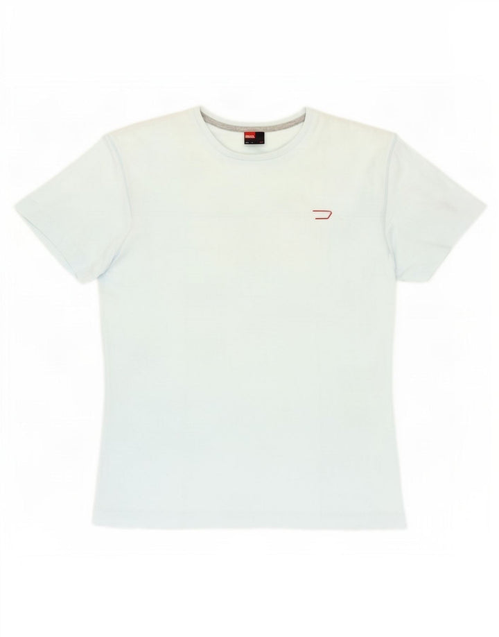 Diesel Herre T-Shirt Top Medium Blå Bomuld