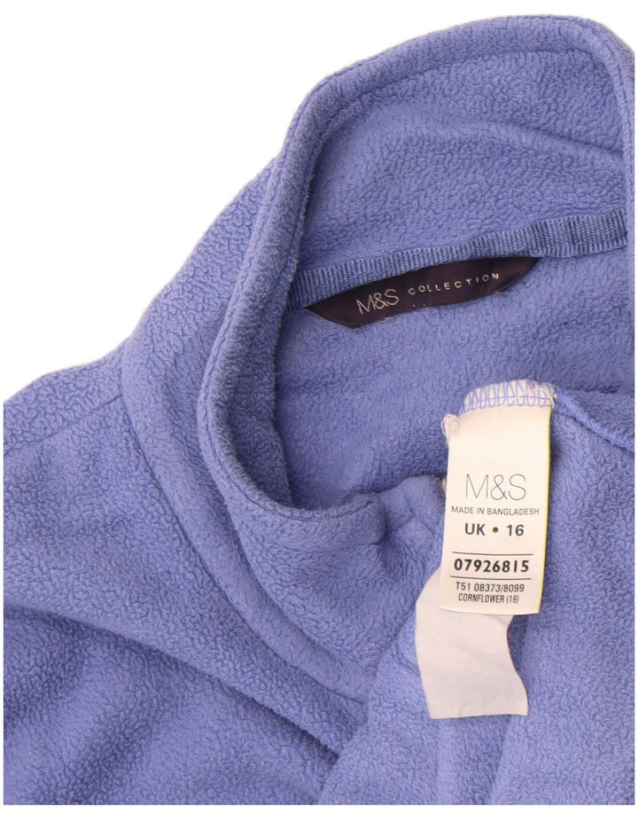 Marks & Spencer Fleecejakke til kvinder UK 16 Stor lilla polyester