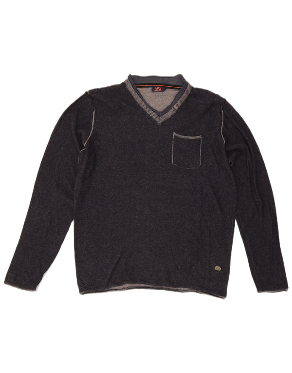 Avirex Herre V-hals sweater Medium Navy Blue