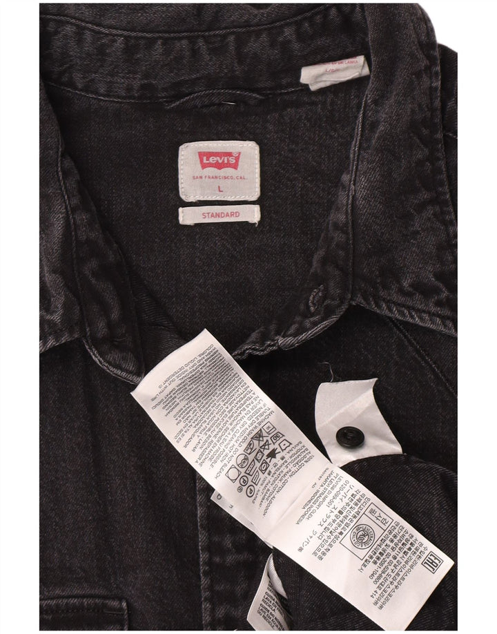 Levi's Standard denimskjorte til mænd, stor grå bomuld