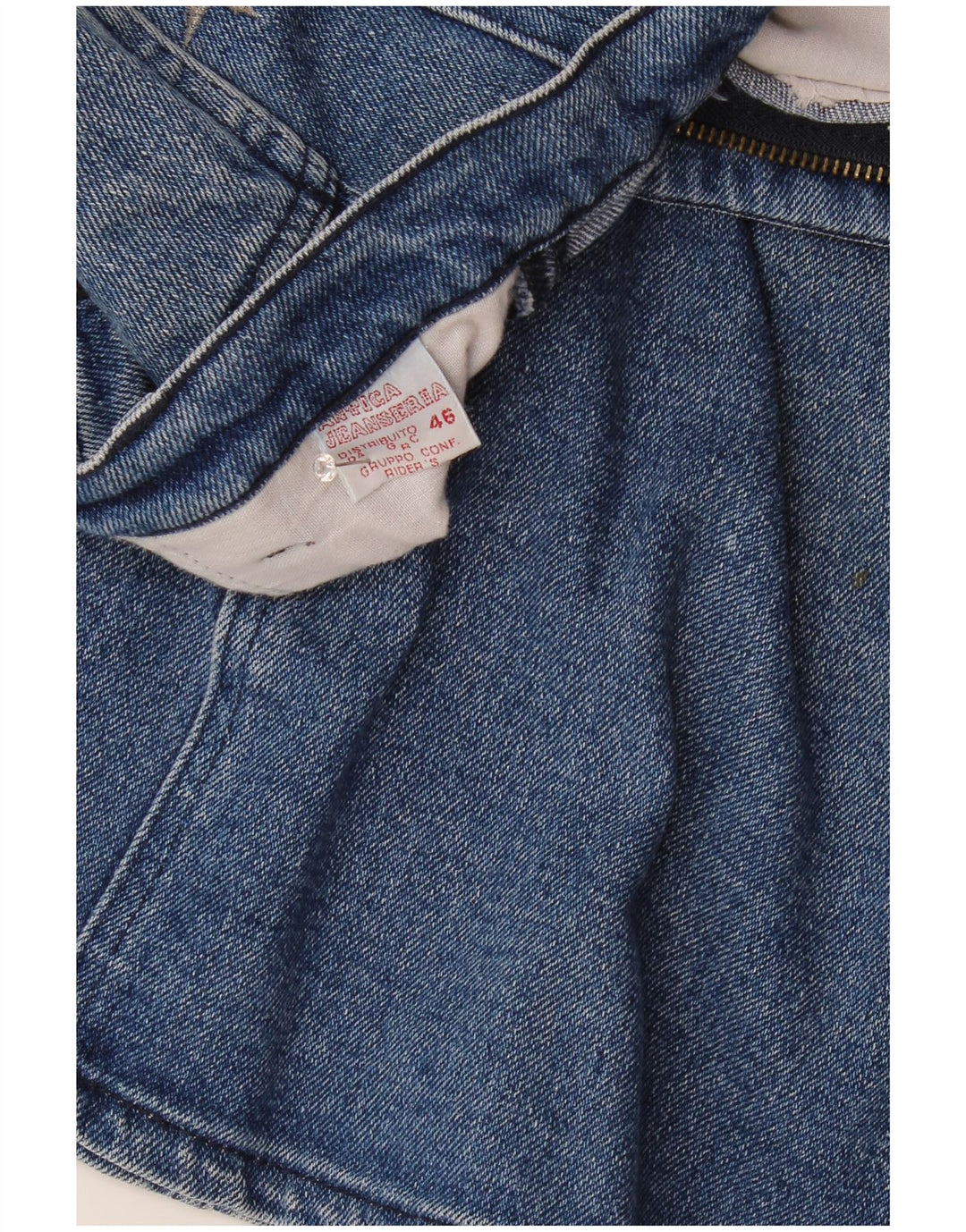Vintage Dame Mini Denim Nederdel IT 46 Stor W32 Blå Bomuld