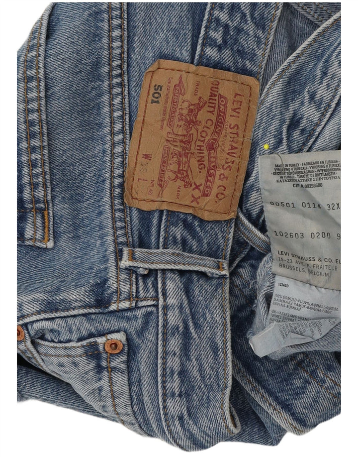 Levi's Womens 501 Denim Hot Pants W32 Large Blue Cotton